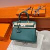 Z6 Malachite Birkin 30CM Togo Leather Silver Hardware Full Handmade