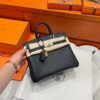 CK89 Black Birkin 25CM Togo Leather Gold Hardware Full Handmade