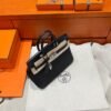 CK89 Black Birkin 25CM Togo Leather Silver Hardware Full Handmade