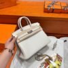 10 Craie Birkin 25CM Togo Leather Silver Hardware Full Handmade
