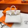 10 Craie Birkin 25CM Togo Leather Gold Hardware Full Handmade