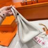 10 Craie Birkin 25CM Togo Leather Gold Hardware Full Handmade