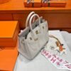 10 Craie Birkin 25CM Togo Leather Gold Hardware Full Handmade