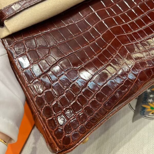 CC33 Birkin 25CM Matte Crocodile Leather Gold Hardware Full Handmade