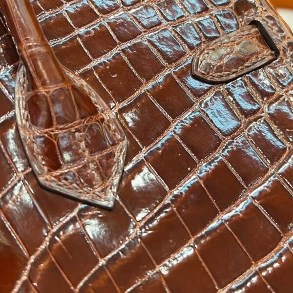 CC33 Birkin 25CM Matte Crocodile Leather Gold Hardware Full Handmade