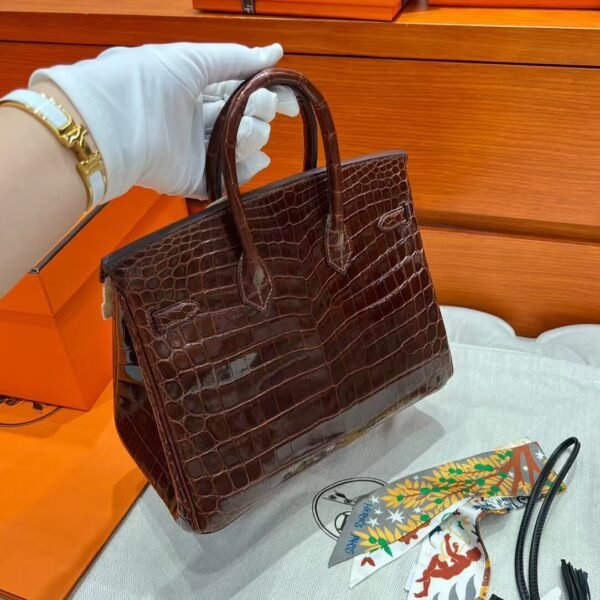 CC33 Birkin 25CM Matte Crocodile Leather Gold Hardware Full Handmade