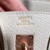 10 Craie Birkin 25CM Togo Leather Rose Gold Hardware Full Handmade