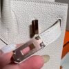 10 Craie Birkin 25CM Togo Leather Rose Gold Hardware Full Handmade
