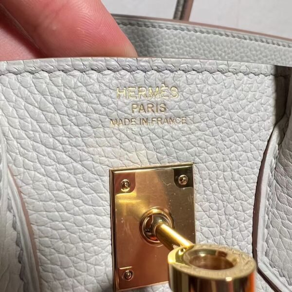 8L Beton Birkin 25CN Togo Leather Gold Hardware Full Handmade