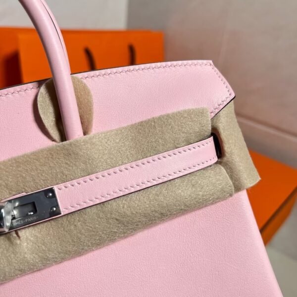 3Q Rise Sakura Birkin 25CM Swift Leather Silver Hardware Full Handmade