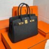 Ck89 Black/Noir Birkin 30CM Togo Leather Gold Hardware Full Handmade