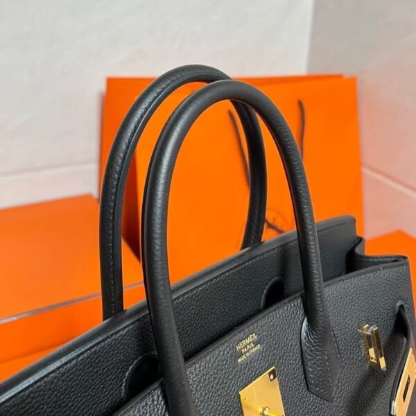 Ck89 Black/Noir Birkin 30CM Togo Leather Gold Hardware Full Handmade