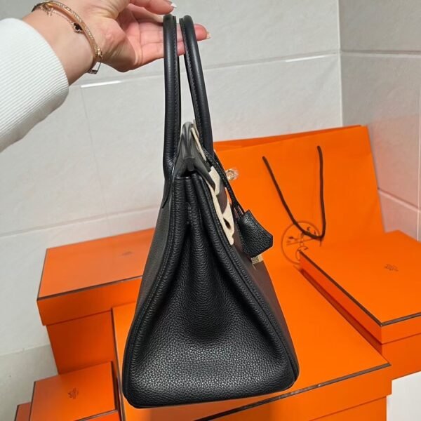 Ck89 Black/Noir Birkin 30CM Togo Leather Gold Hardware Full Handmade