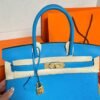 B3 Blue Zanzibar Birkin 30CM Togo Leather Gold Hardware Full Handmade
