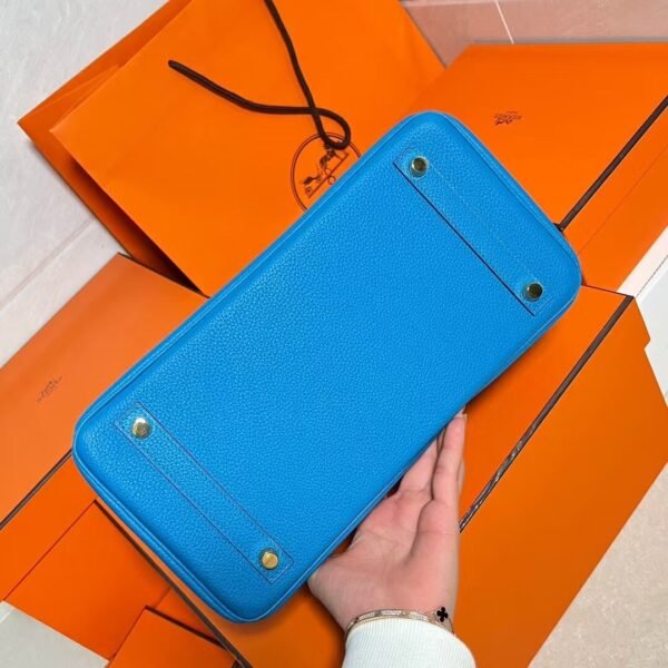 B3 Blue Zanzibar Birkin 30CM Togo Leather Gold Hardware Full Handmade