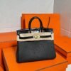 CK89 Black Birkin 25CM Togo / Shiny Crocodile Leather Gold Hardware Full Handmade