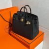 CK89 Black Birkin 25CM Togo / Shiny Crocodile Leather Gold Hardware Full Handmade