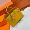 9D Jaime Ambre+Crocodile Hijab Birkin 25CM Togo Leather Silver Hardware Full Handmade