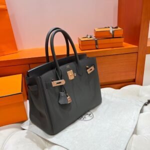 88 Graphite Birkin 30CM Togo Leather Rose Gold Hardware Full Handmade