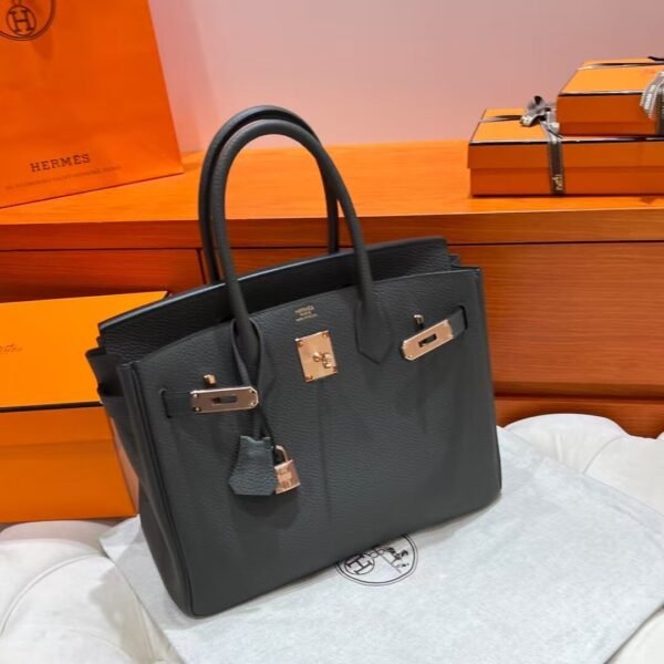 88 Graphite Birkin 30CM Togo Leather Rose Gold Hardware Full Handmade