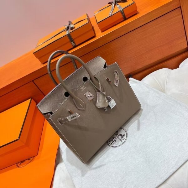 Ck18 Etoupe Birkin 25CM Epsom Leather Gold Hardware Full Handmade