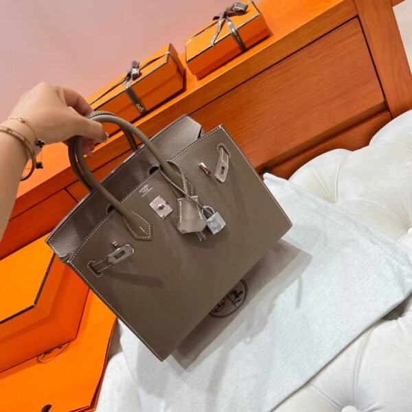 Ck18 Etoupe Birkin 25CM Epsom Leather Gold Hardware Full Handmade