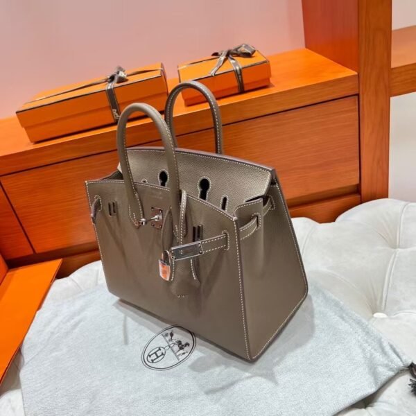 Ck18 Etoupe Birkin 25CM Epsom Leather Gold Hardware Full Handmade