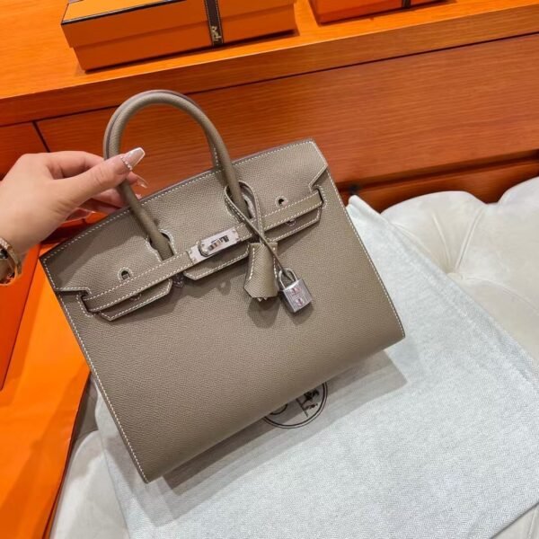 Ck18 Etoupe Birkin 25CM Epsom Leather Gold Hardware Full Handmade