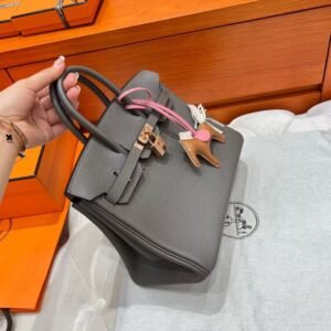 8F Etain Birkin 25CM Togo Leather Rose Gold Hardware Full Handmade