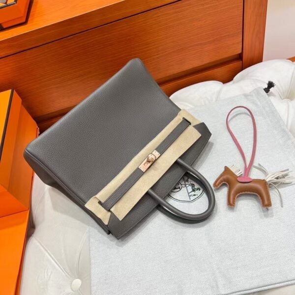 8F Etain Birkin 25CM Togo Leather Rose Gold Hardware Full Handmade