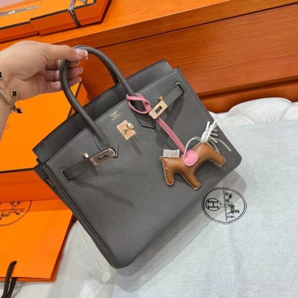 8F Etain Birkin 25CM Togo Leather Rose Gold Hardware Full Handmade