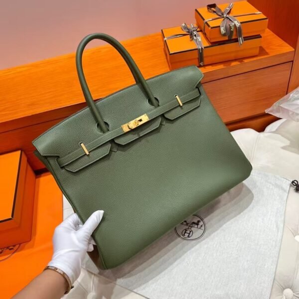 G8 Vert Maquis Birkin 40CM Togo Leather Gold Hardware Full Handmade