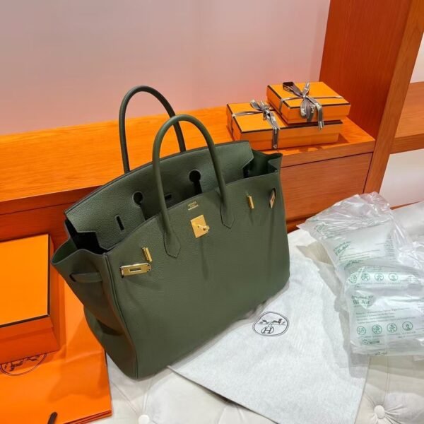 G8 Vert Maquis Birkin 40CM Togo Leather Gold Hardware Full Handmade