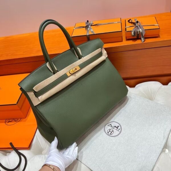 G8 Vert Maquis Birkin 40CM Togo Leather Gold Hardware Full Handmade