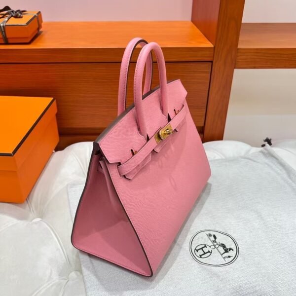 1Q Rose Birkin 25CM Epsom Leather Gold Hardware Full Handmade