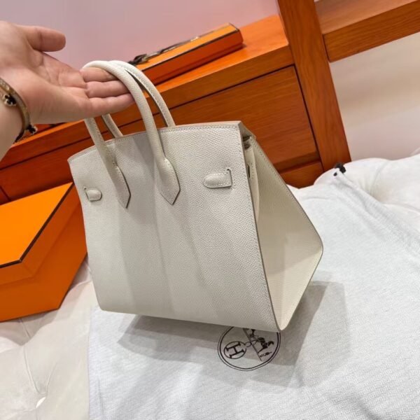 10 Craie Birkin 25CM Epsom Leather Gold Hardware Full Handmade