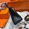 CK89 Black Kelly 25CM Togo Leather Gold Hardware Full Handmade