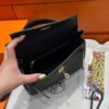 CK89 Black Kelly 25CM Togo Leather Gold Hardware Full Handmade