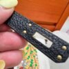 CK89 Black Kelly 25CM Togo Leather Gold Hardware Full Handmade