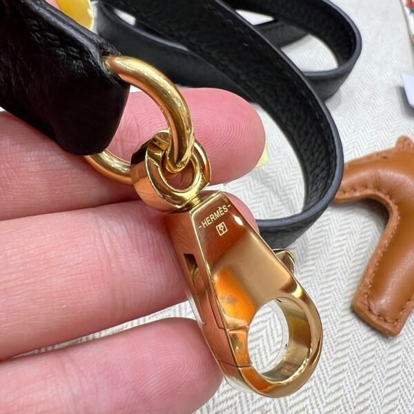 CK89 Black Kelly 25CM Togo Leather Gold Hardware Full Handmade