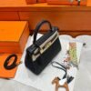 CK89 Black Kelly 25CM Togo Leather Gold Hardware Full Handmade