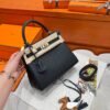 CK89 Black Kelly 25CM Togo Leather Gold Hardware Full Handmade