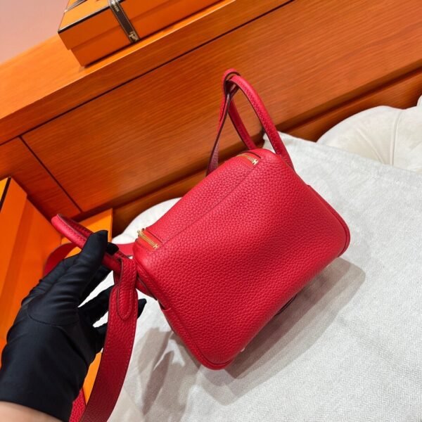 Q5 Rouge casaque Mini lindy Tc Leather Gold Hardware Full Handmade