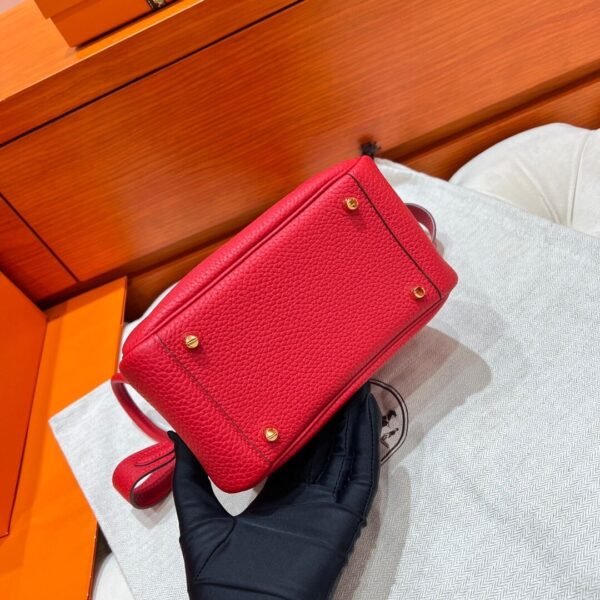 Q5 Rouge casaque Mini lindy Tc Leather Gold Hardware Full Handmade