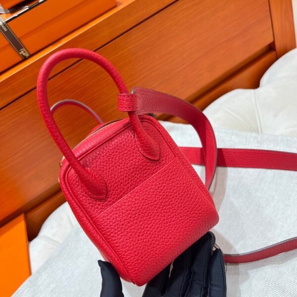 Q5 Rouge casaque Mini lindy Tc Leather Gold Hardware Full Handmade