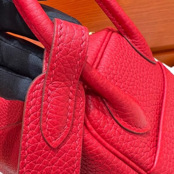 Q5 Rouge casaque Mini lindy Tc Leather Gold Hardware Full Handmade