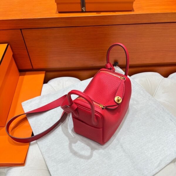Q5 Rouge casaque Mini lindy Tc Leather Gold Hardware Full Handmade