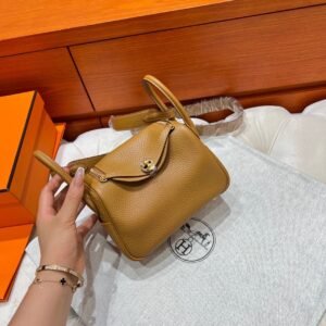 2s Sesame Mini lindy 19cm Tc Leather Gold Hardware Full Handmade