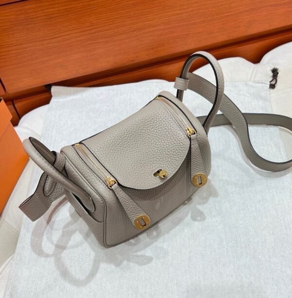 M8 Asphalte Mini lindy 19cm Tc Leather Gold Hardware Full Handmade