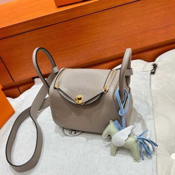 M8 Asphalte Mini lindy 19cm Tc Leather Gold Hardware Full Handmade